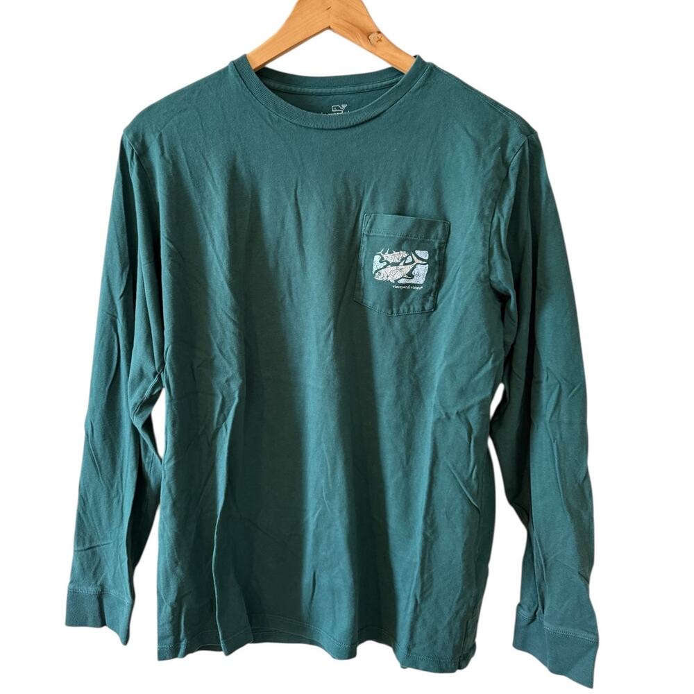 Vineyard Vines Boys Long Sleeve T Shirt Green XL